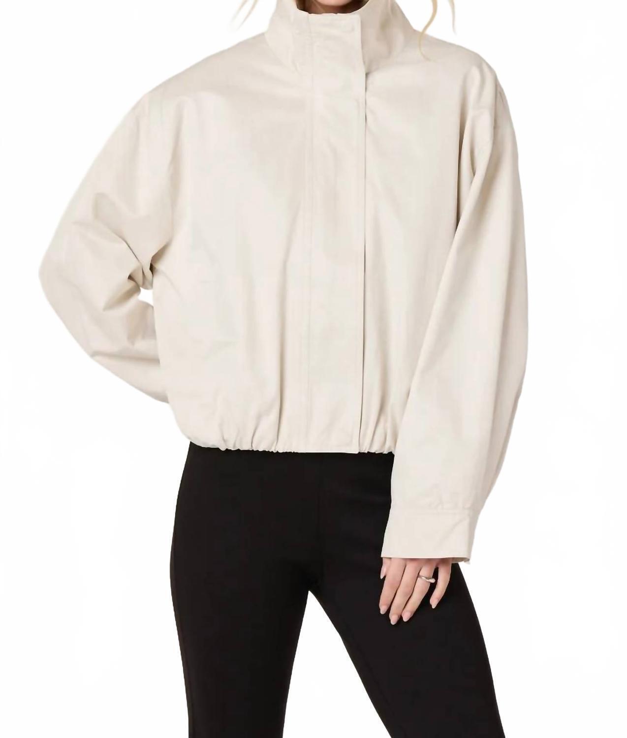 New Astr Cooper Oversized Bomber Jacket In Bone